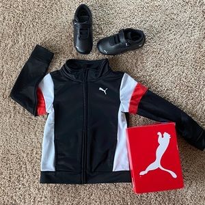 Puma bundle shoes size 8c jacket size 3t
